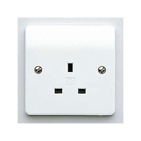 MK 'Logic Plus Socket 1 Gang 13A  Unswitched (White)
