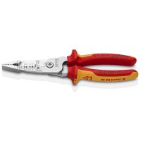 Knipex Wire Stripper Metric Insulated Multi-Component Grips VDE Chrome-Plated 200mm 13 76 200 ME