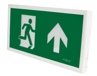 REX 3.5W Maintained Slim Exit Box, Self Test, c/w UP, DOWN, LEFT, RIGHT Legends [White]
