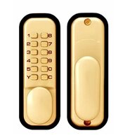 Dale Push Button Door Lock Brass