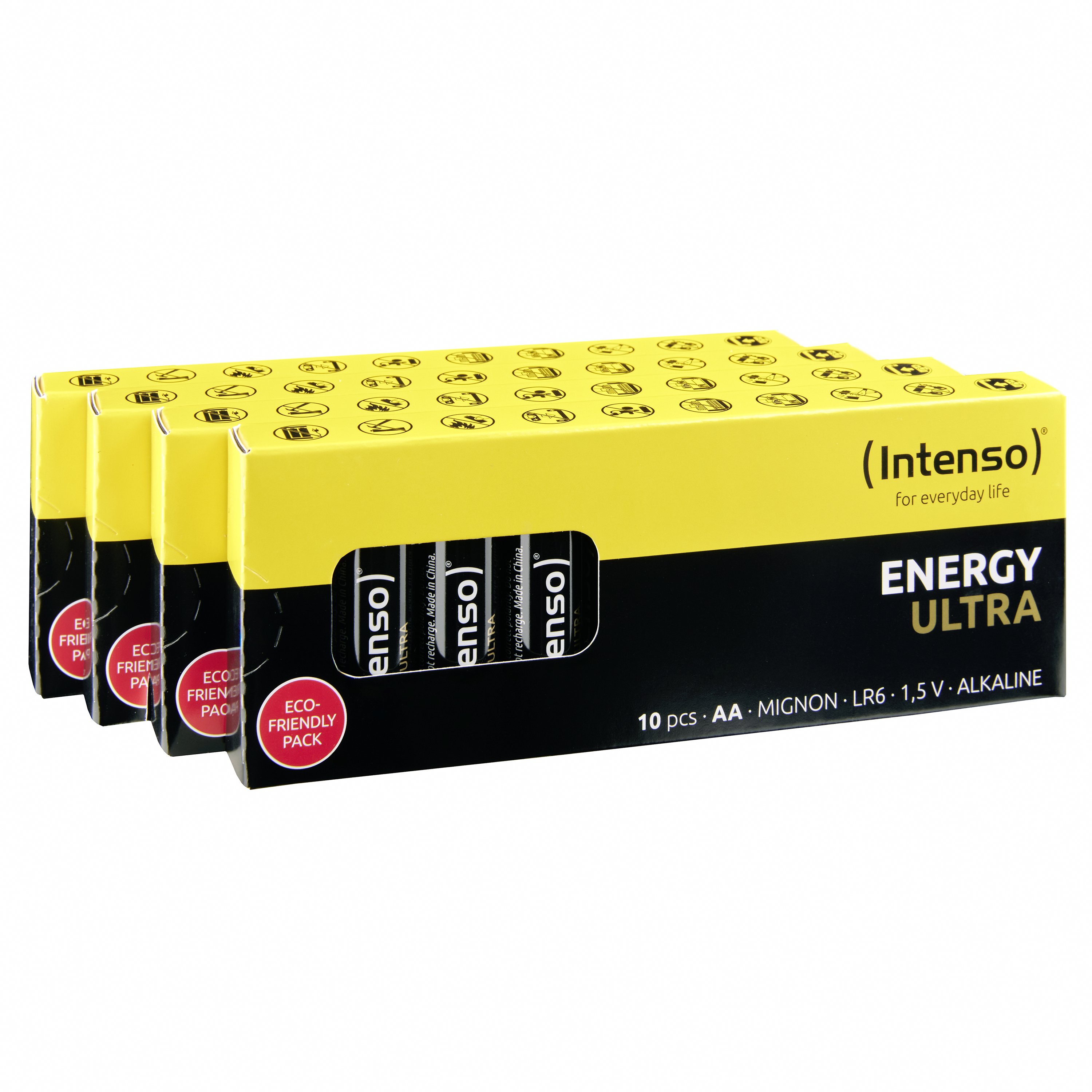 40 Pack of Intenso Energy Ultra AA batteries in retail packaging