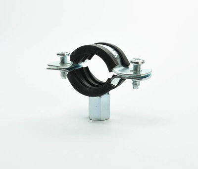 20-24MM Rubber Lined Bright Zinc Plated Steel Clips M10 2 Piece