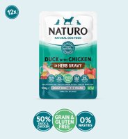 Naturo Adult Dog Pouch Duck with Chicken in Herb Gravy 100g x 12