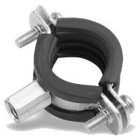 Beugel met rubber isolatie 1/2 M8+10 20-25mm