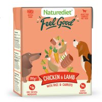 Naturediet Dog Feel Good Chicken & Lamb Tetra Pack 18x390g