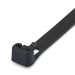 Black Quick Release Cable Tie, 200 x 7.6mm, 100 Pack, Pack Nylon PA66