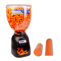 Dispenser for Bodytech Soft Foam PU Earplugs, C/W 500 Pairs, Orange Uncorded Earplugs, 38SNR