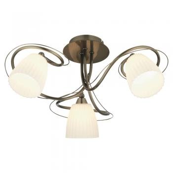 Oaks Leke Antique Brass 3 Ceiling Light