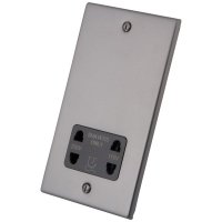 Gunmetal Grey 2 Gang Shaver Socket 6011-110
