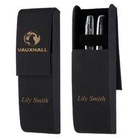 Roller & Ballpoint Pen in Leatherette Case