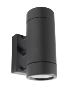 TRALEE 2x35W GU10 up/down wall light, IP44, Black, double