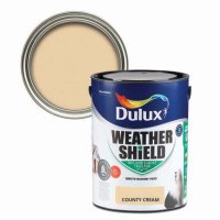 Weathershield County Cream Colour Swatch & 5L Paint Bucket