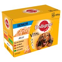 Pedigree Pouch Senior Mixed Selection in Jelly 100g 12pk x 4