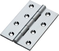 J14834 SATIN CHROME 102mm x 67mm DPBW HINGE PAIR