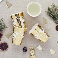 Reindeer Paper Cups - Pack of 8