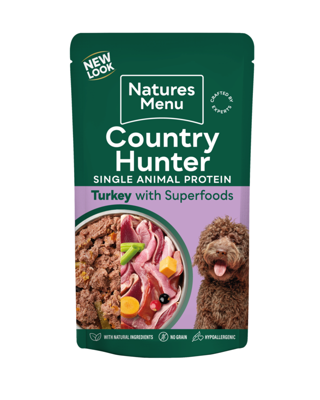 Natures Menu Country Hunter Dog Pouch Turkey 150g 6pk x 3