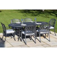 Florence Cast Aluminium 6 Seater Oval Set