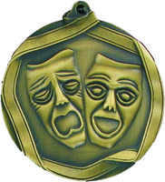 60mm Drama Medallion (Antique Gold)
