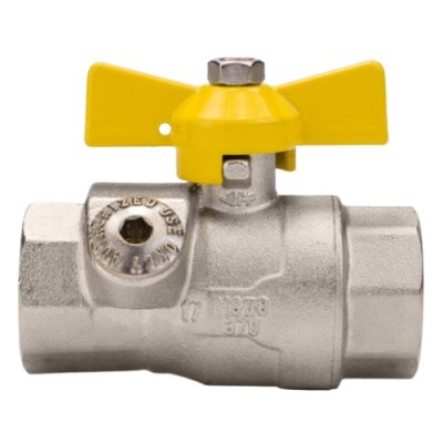 Bolkraan gas 4/4FF-EN 331 MOP 5 aansl.test nippel 1/4F