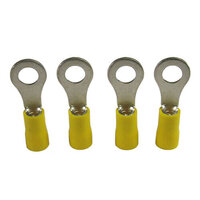 YR84 Pre-Insulated Yellow Ring Terminal (100 Pack)