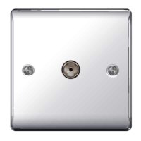 NEXUS POLISHED CHROME 1 GANG CO-AXIAL SOCKET
