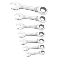 7 Pc Stubby Ratcheting Wrench Set