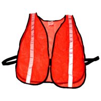 Reflective Stripe Safety Vest, Mesh, (one size fits all)