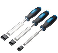 Draper Soft Grip Bevel Edge Wood Chisel Set 3 Piece