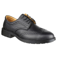Amblers Safety Brogue Shoe, Black