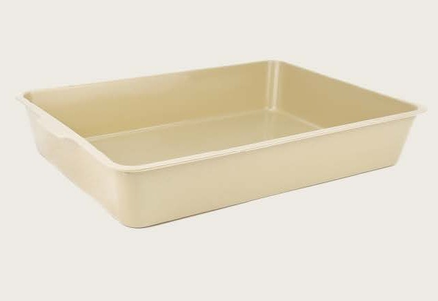 Classic Cat Litter Tray Large Beige x 1