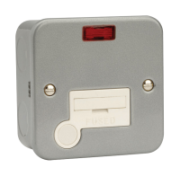 Click 13A Unswitched Fused Spur + Neon Metal Clad CL053