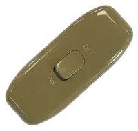 Lincoln 2279G 6 Amp In Line Switch - Gold c/w 2 Terminals & Earth