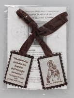 Brown Wool Scapular With Leaflet   (59120)