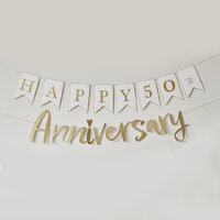 Happy Anniversary Customisable Card Banner x2 2m