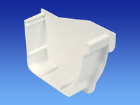 Wavin White Stormline Gutter Stopend - Internal RH 8T850 T9850W XD