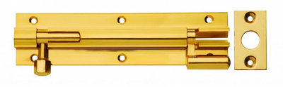 Dale Hardware Brass 150mm Necked Barrel Bolt Dx40044