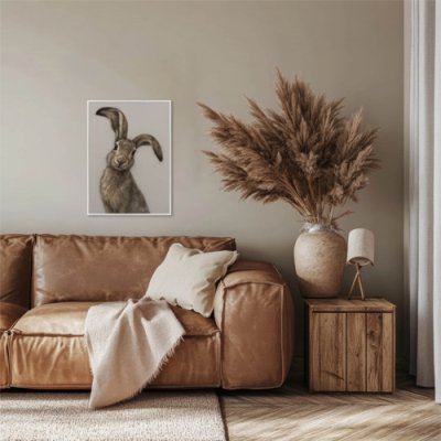 Curious Hare 2 Velvet Canvas