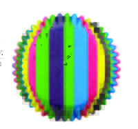 BC729 RAINBOW STRIPES BAKE CUPS STD