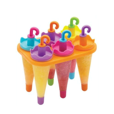 Kitchen Craft Umbrella Shaped Lolly Moulds &ndash; Set of 6