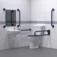 Tucker French Dark Blue DOC M Close Coupled Pack 2 Tap Hole Basin DM200K/DB