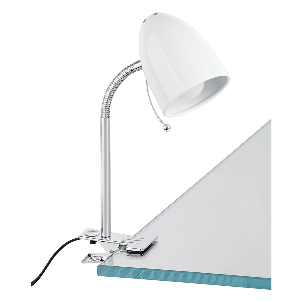 Eglo Lara Clamp Lamp White