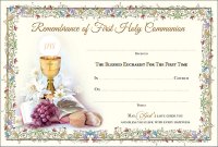 Communion Certificate/Symbolic   (C58220)