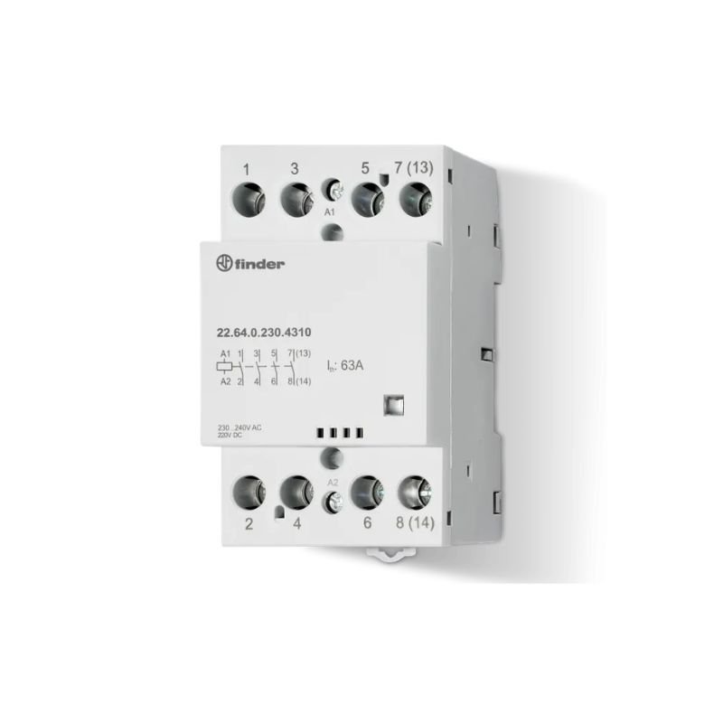 22.64.0.024.4310 Finder Modular Contactor 63A 4P NO 24V AC/DC