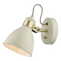 FREDERICK WALL LIGHT GLOSS CREAM AND ANTIQUE BRASS