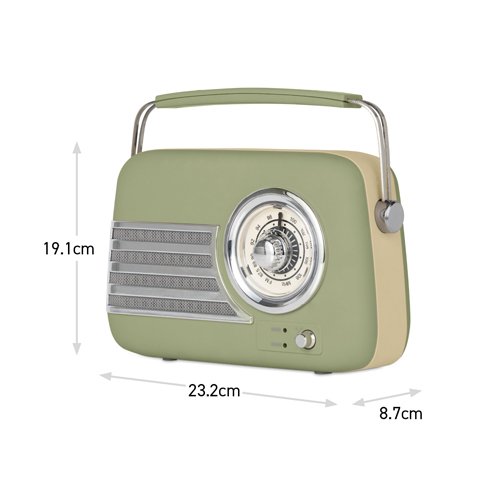 Itek Vintage Bluetooth Radio - Sage | I60028SAG 2