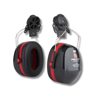 3M™ Peltor™ Optime™ III Earmuffs, 34 dB, Black/Red, Helmet Mounted, H540P3E-413-SV