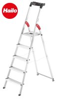 Hailo L60 Standardline 5 Step Ladder 150Kg Aluminium