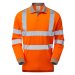 PULSAR&reg; Protect Long Sleeve Polo Shirt Orange - Recycled Content