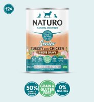 Naturo Senior Dog Can in Gravy 390g x 12