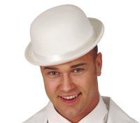 White Felt Bowin Hat